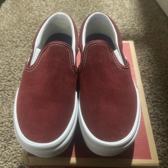 Vans Suede Pomegranate Slip-On Sneakers - Picture 4 of 5